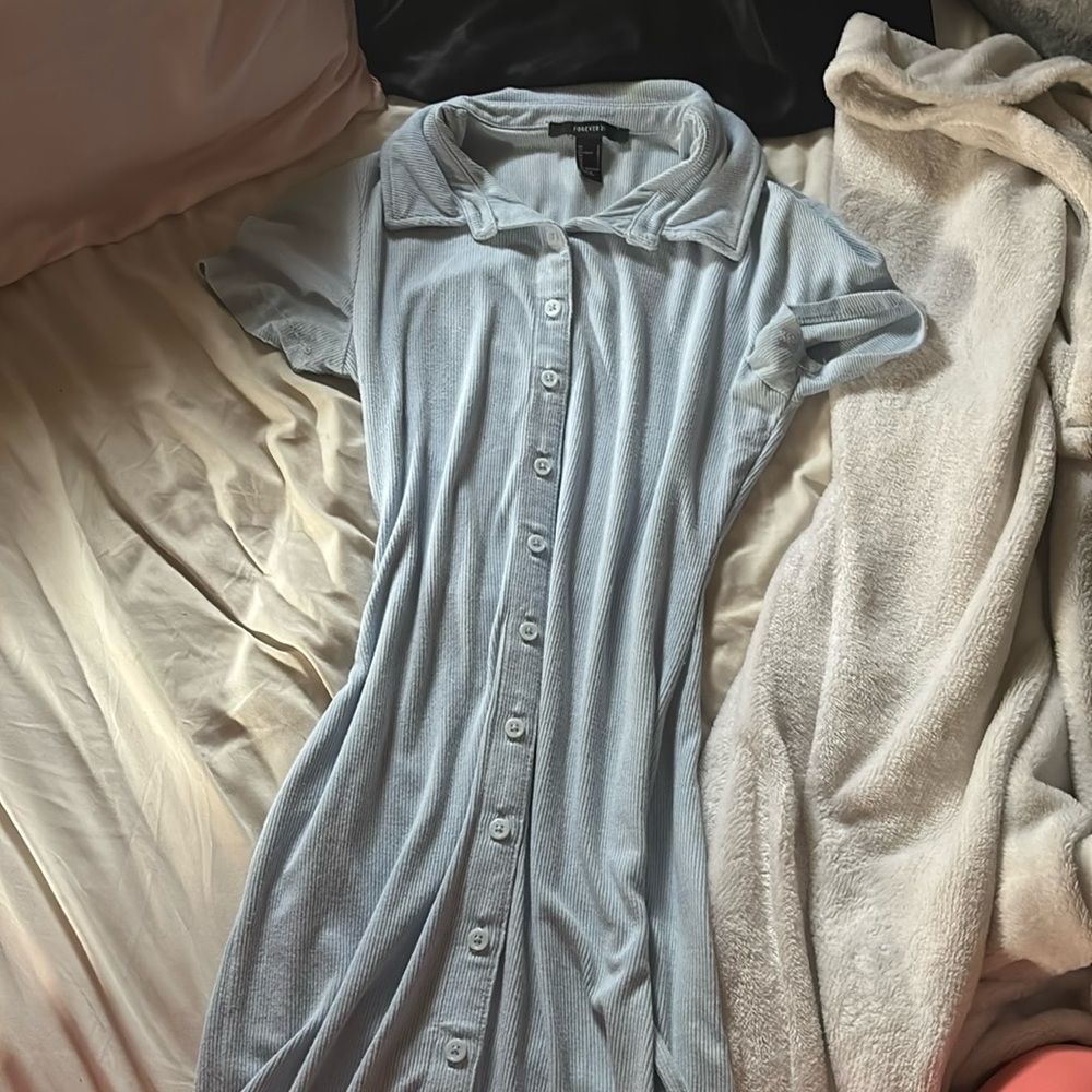 Light Blue Collared dress